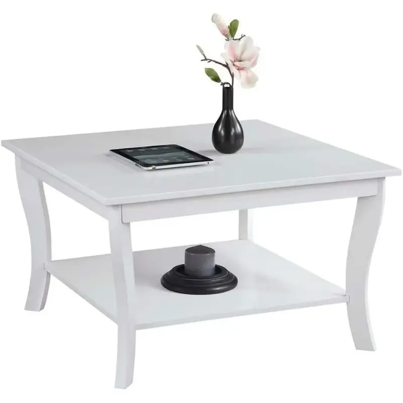 Meja tengah putih untuk furnitur ruang tamu meja kopi persegi Warisan Amerika meja makan bulat Dolce Gusto tempat tidur