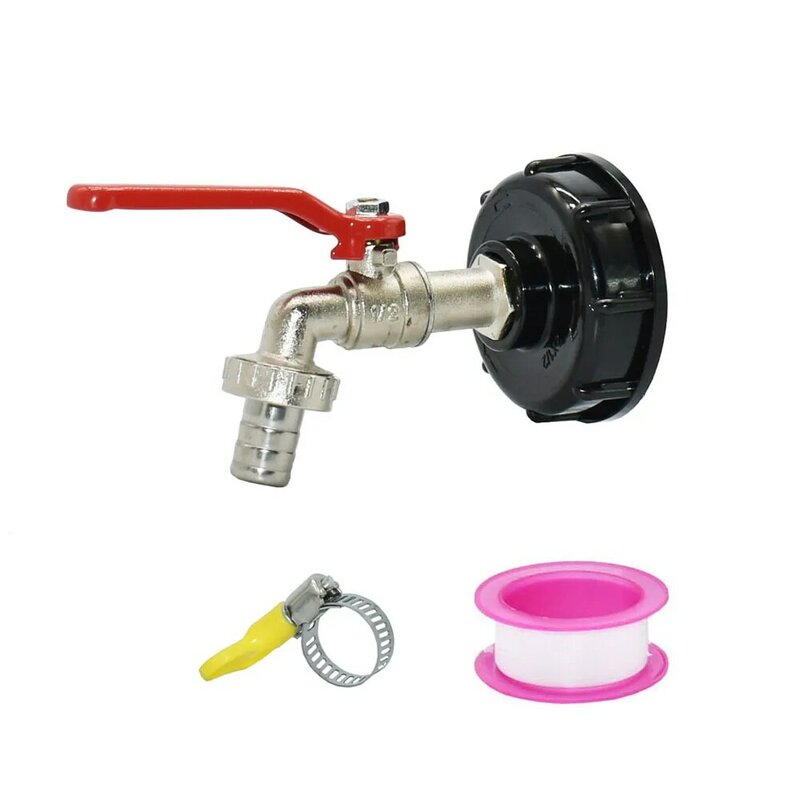 IBC Tank Tap Adapter Nipple S60X6 Thread 15mm Garden Hose Quick Connect Faucet Alloy Tank 1000 Liter IBC Tank Valve Fitting