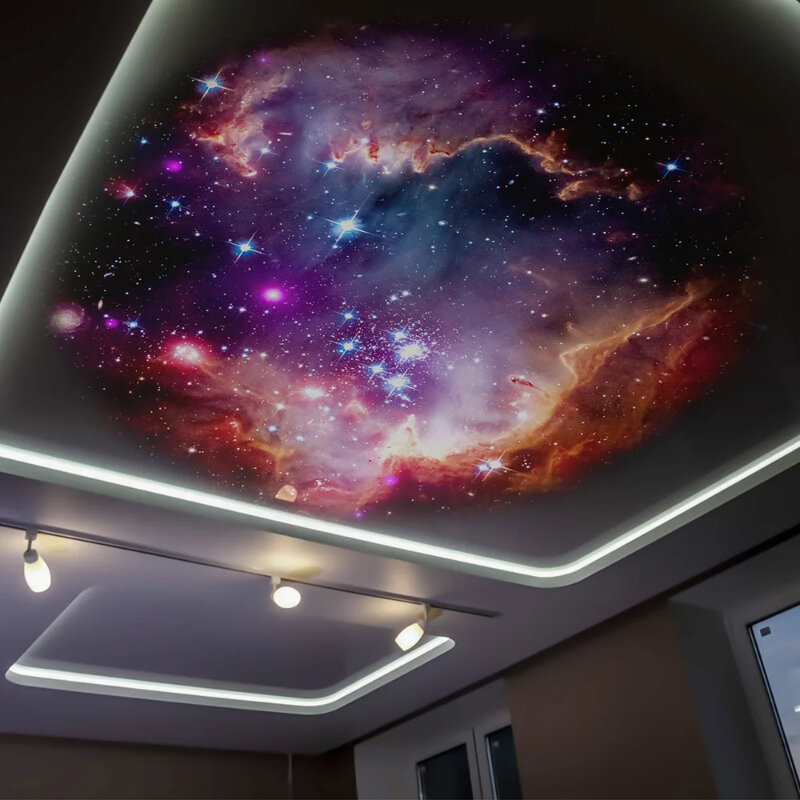 Lampu proyektor LED, lentera dekorasi langit berbintang 6in1 LED Planetarium berputar