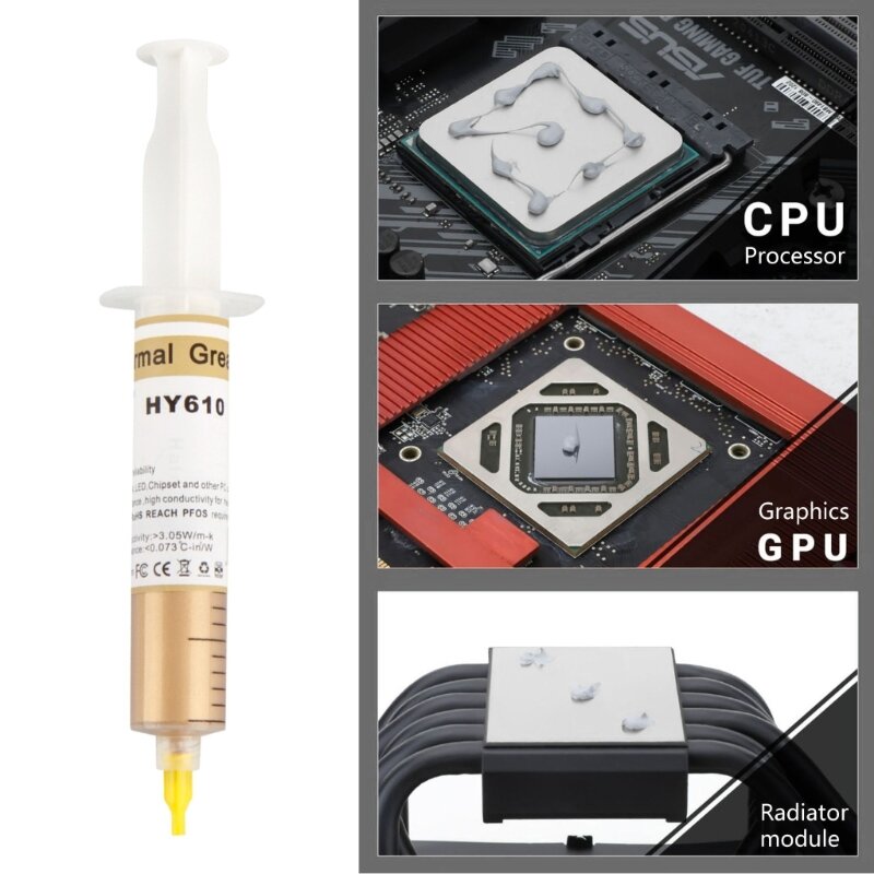 HY610 Thermal Conductive Grease Pastes Silicone Grease 3.05W/m-K Conductivity Thermal Compound High-performance