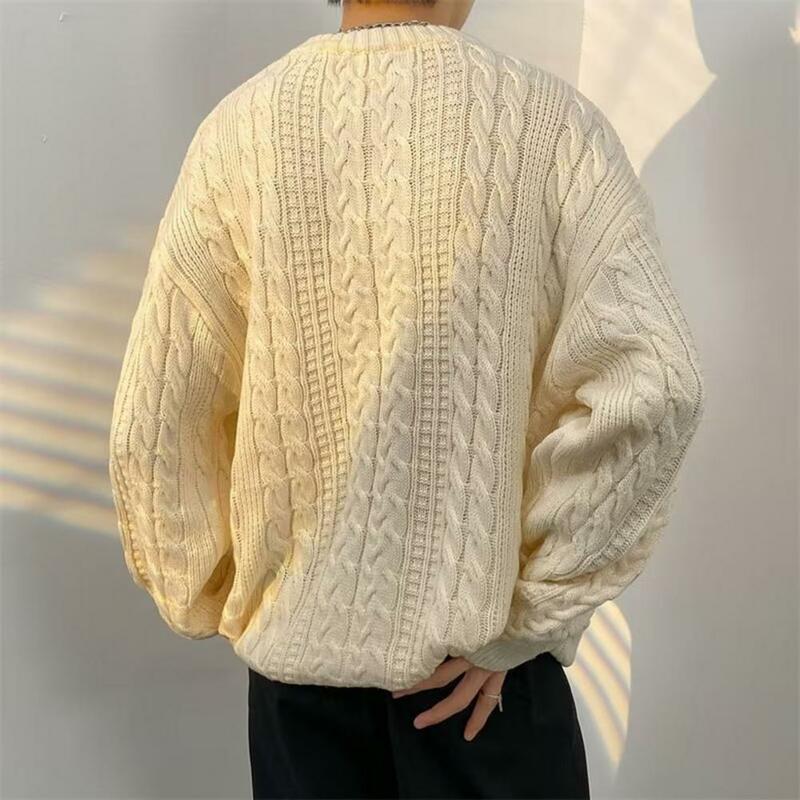 Suéter de punto de manga larga para hombre, ropa de uso diario, cálido, cálido, Unisex
