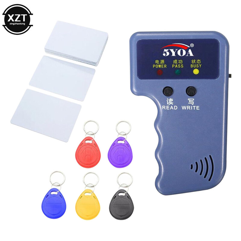 Lettore di schede duplicatore RFID 125KHz EM4100 copiatrice scrittore programmatore Video T5577 ID riscrivibile Keyfobs EM4305 tag Card