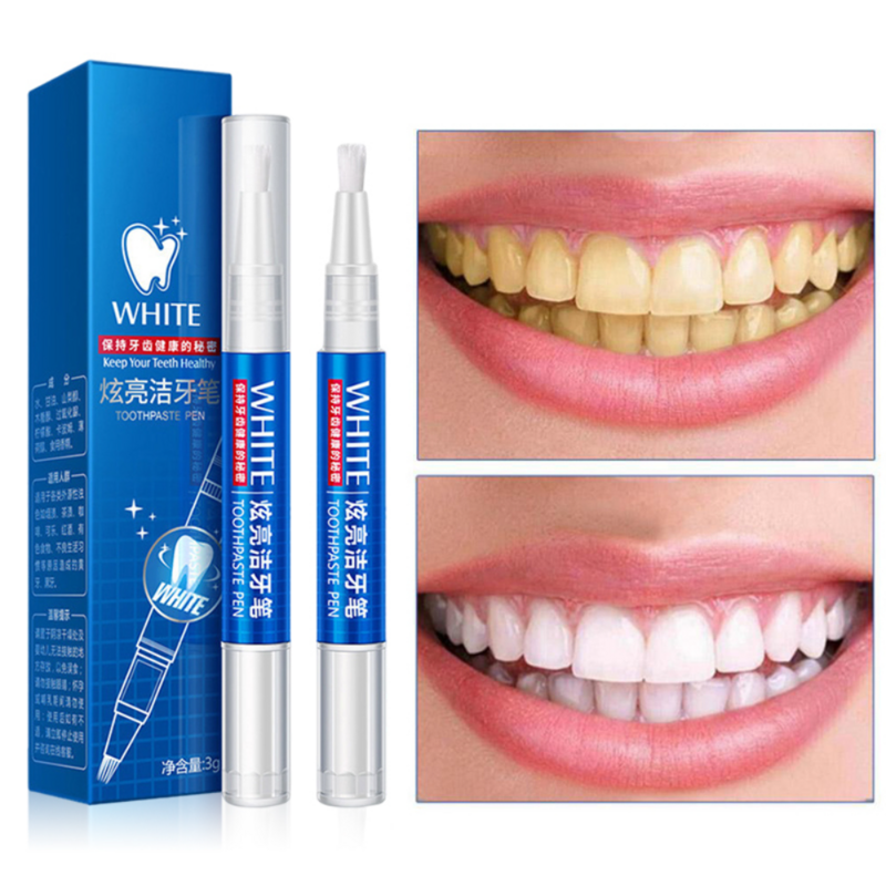 Dentes Whitening Pen, Soro de limpeza, Remover manchas de placa, Whiten Teeth, Tooth Whitening Gel, Higiene Oral, Dental Tool, 1Set, 2.5ml