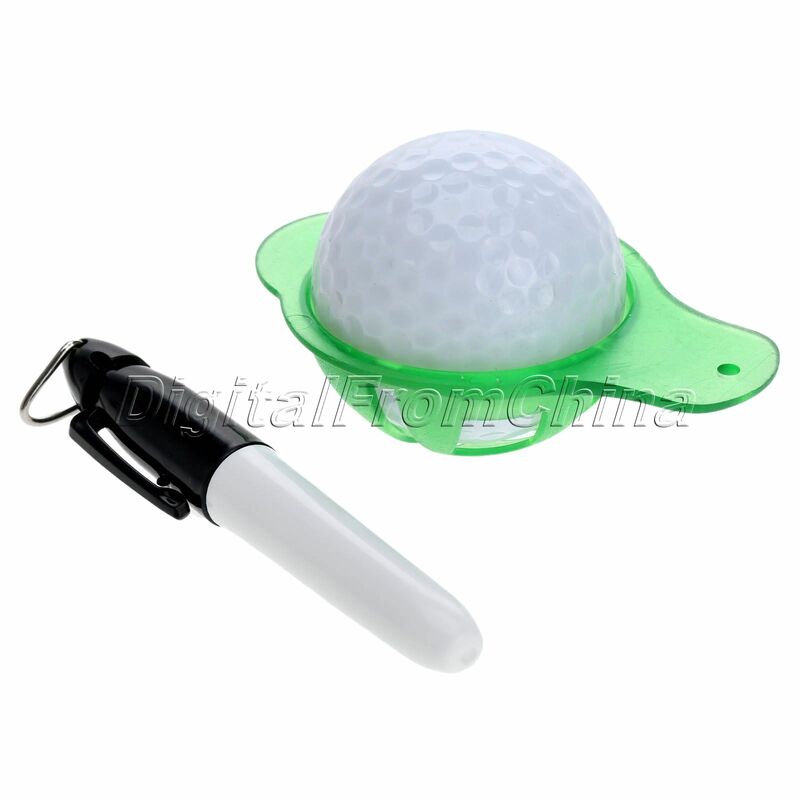 Gohantee linha de bola de golfe marcador linear caneta modelo desenho ferramenta alinhamento com secagem rápida desenhar marcas caneta bolas de golfe acidente vascular cerebral forro