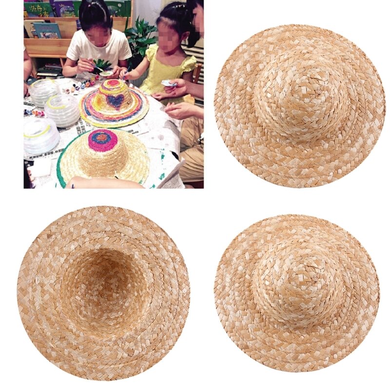 قبعة دهان داي للأطفال قبعة من القش قش القمح ديكور فني إبداعي شحن سريع