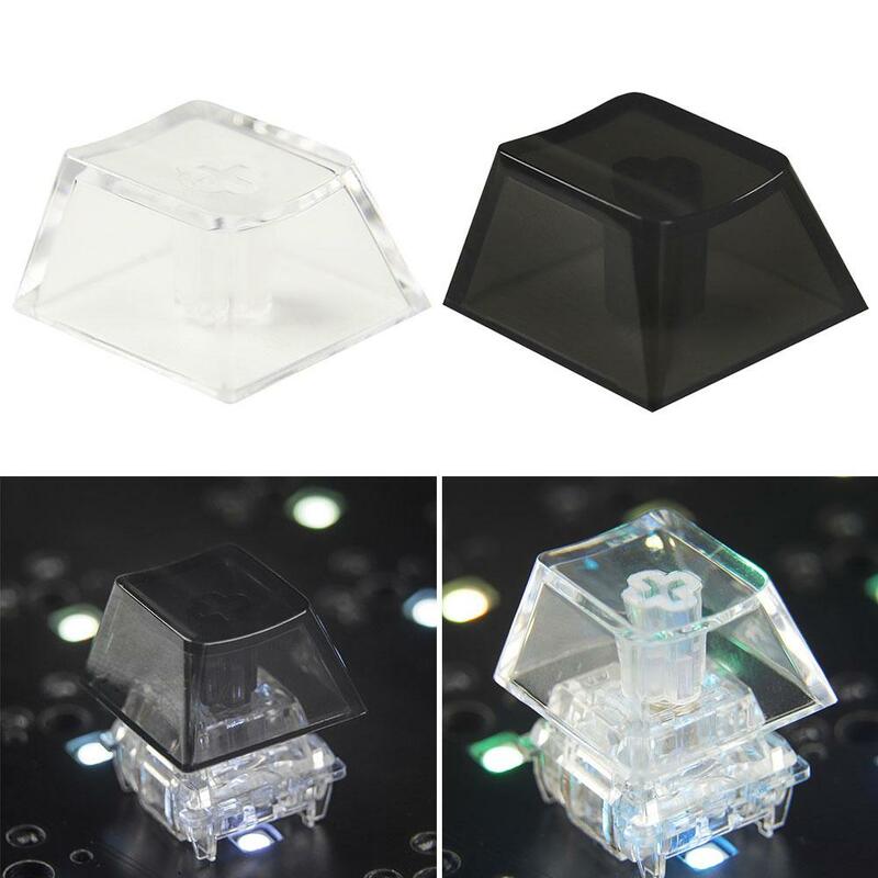 Tapa de tablero mecánico transparente, tapa de plástico personalizada para eje mecánico Mx J4d1, blanco y negro, 9,7mm, 1 unidad
