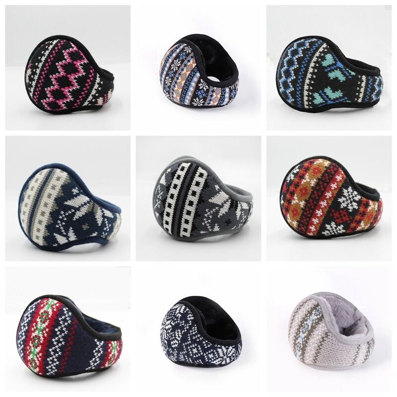 Ethnic Style Plush Earmuffs Soft Ear Cap Folding Winter Earmuffs Keep Warmer Earflap Foldable Ear Cover Female