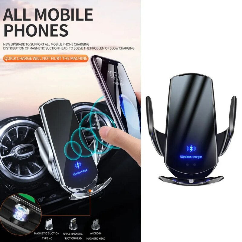 스코다 옥타비아 A8 2021 2022-2024 차량용 휴대폰 거치대, 특수 고정 브래킷 베이스, 무선 충전 스탠드, 인테리어 액세서리