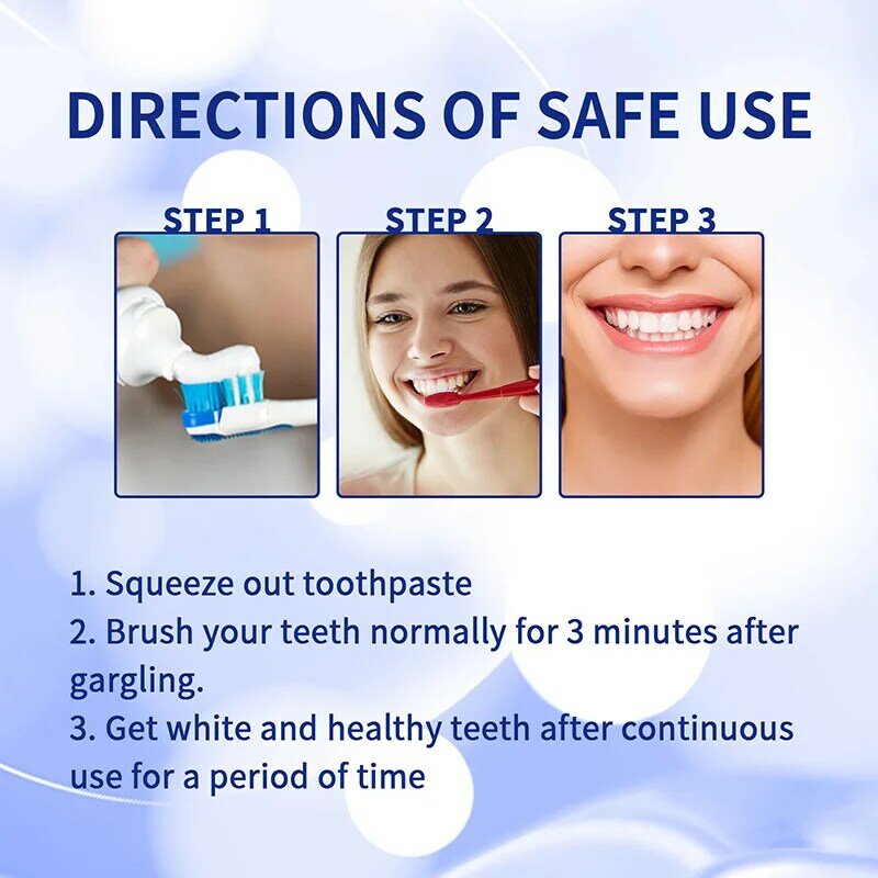 Clareamento profissional dos dentes, Decadência anti-cavidade, Reparo fresco do mau hálito, Placa e remoção da dor de dente