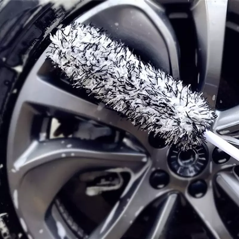 Microfiber Premium Wheels Brush Non-Slip Handle Car Wash Super Brushes Easy To Cleaning Rims Spokes Wheel Barrel Car Accessories