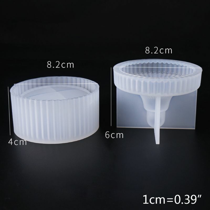 Silikon form DIY Kristall Epoxy Formen runde Streifen Schmuck Aufbewahrung sbox Herstellung