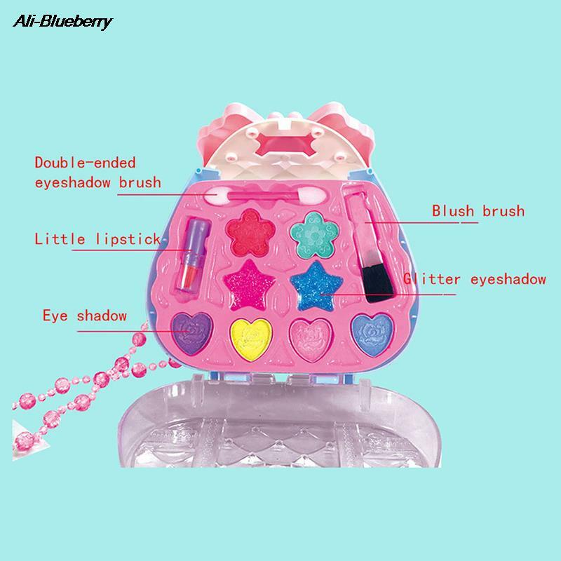 Kinderen Diy Draagbare Make-Up Speelgoed Doos Speelhuis Simulatie Prinses Cosmetica Meisje Lippenstift Oogschaduw Blush Set