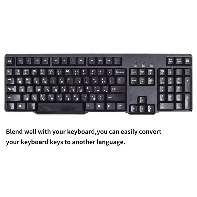 Standard Long-lasting Russian Language Cover Keyboard Stickers Layout Button Letter For Computer Laptop Skins Accessories