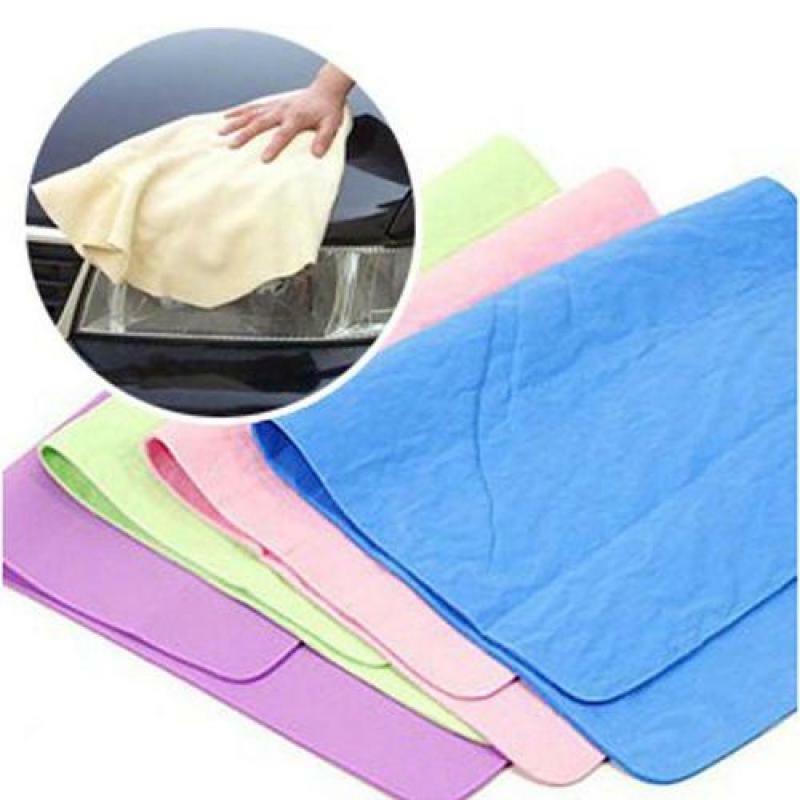 Natural Elastic Car Cleaning Towels Shammy Chamois Leather Irregular Free Shape Drying Polishing Washing Care Cloth
