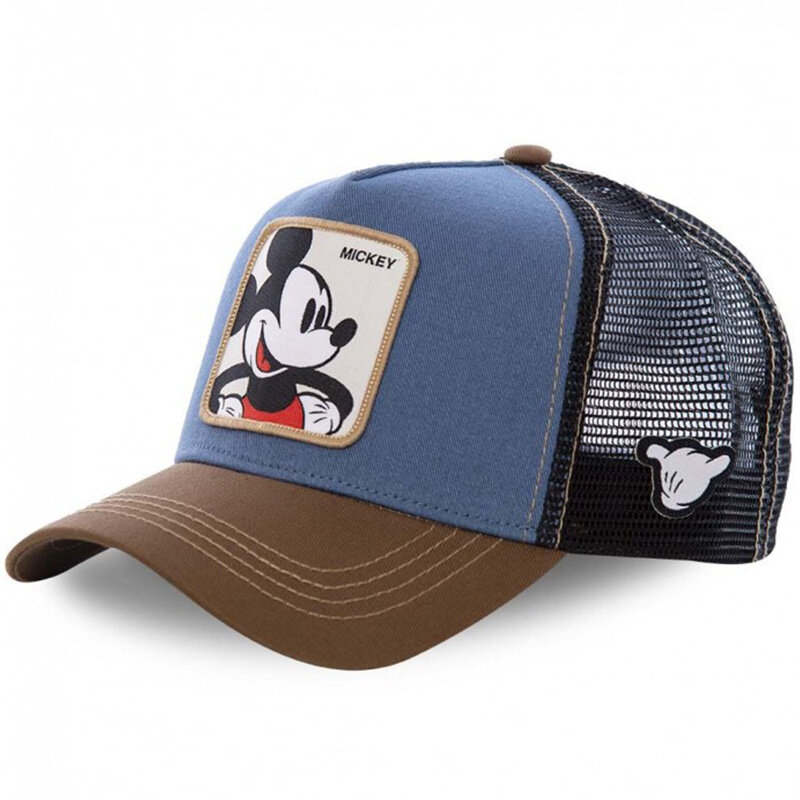 Nova disney desenhos animados anime mickey mouse donald pato boné de beisebol apontado chapéu de malha mickey chapéu de camionista