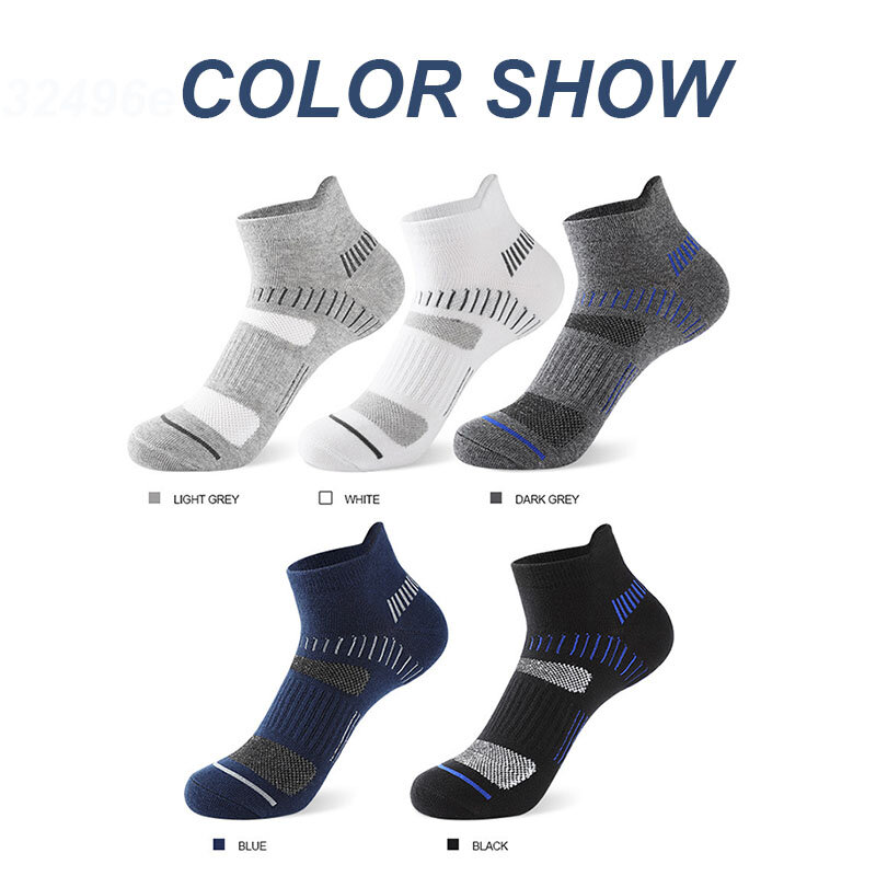 5 pares mais tamanho meias esportivas masculinas de alta qualidade algodão absorvente de suor e desodorante meias esportivas boca rasa meias masculinas
