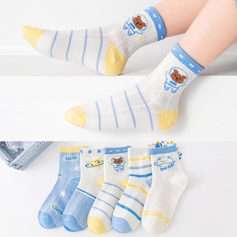 5Pair/lot New Children's Socks Casual Cartoon Boys and Girls' Socks