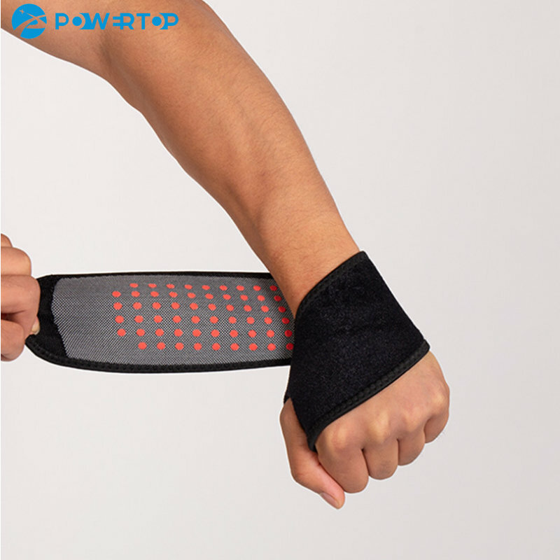 1Pcs Magnetic Therapy Self-Heating Wrist Support Brace Wrap Heated Hand Warmer Compression Pain Relief Wristband Belt