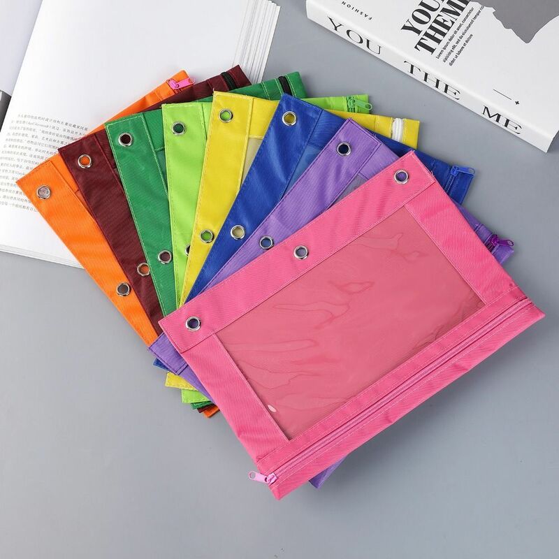 Document Bag School Office Zipper Oxford Cloth Pencil Storage Bag Loose-Leaf Binder B5 File Folders Test Paper Folder