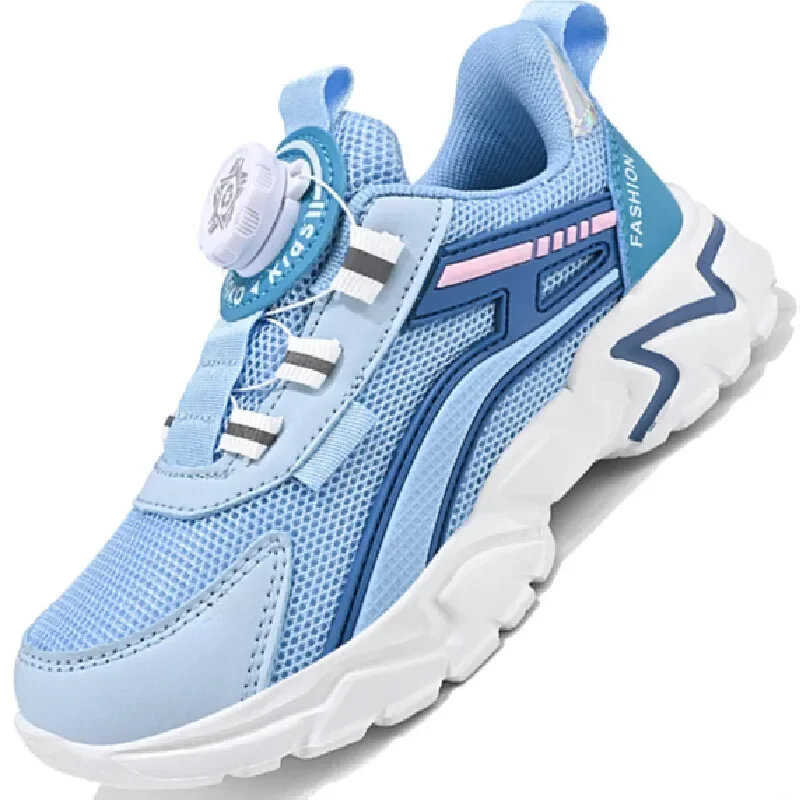 Sepatu kulit berjalan anak laki-laki perempuan, sneaker olahraga berlari kasual bernafas elastisitas tinggi musim gugur Shoes27-40