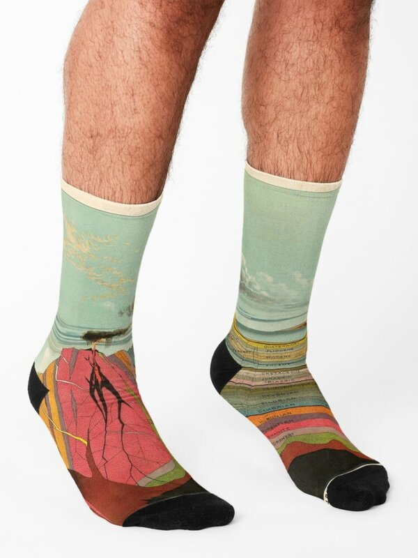 Винтажные геологические носки 1893, оригинальные спортивные и повседневные новинки, теплые зимние мужские носки для девочек