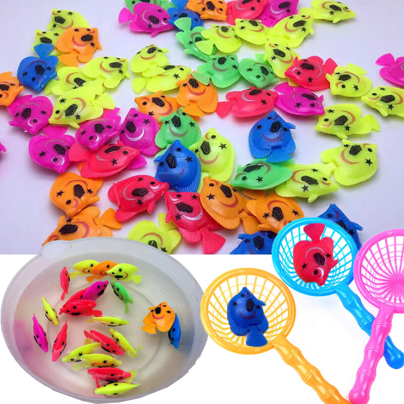 10 pçs/lote Bonito Mini Simular Plástico Peixe Acessórios de Banho Do Bebê Criança Piscina Play Brinquedos para Crianças Shower Aquarium Presentes Decorativos