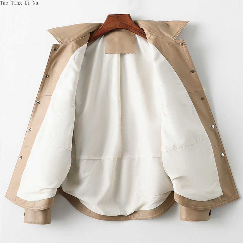 女性の本革のシープスキンジャケット,カジュアル,本物の羊の革のジャケット,h8,2023