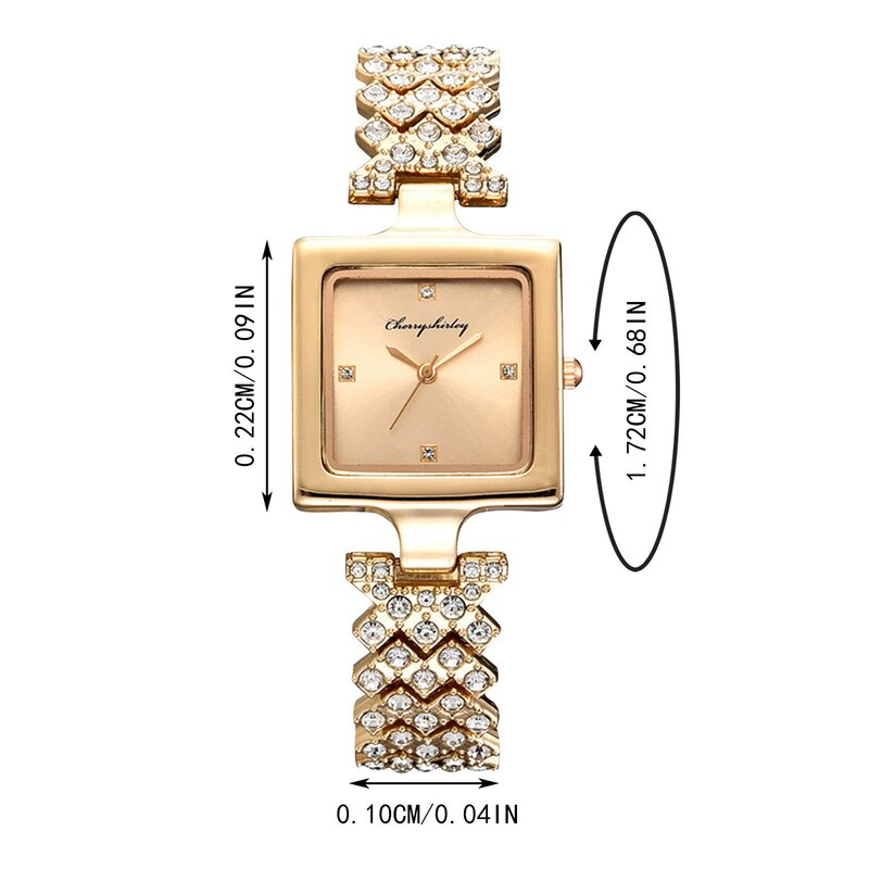 Orologi da donna orologi da polso al quarzo alla moda Set di orologi da donna orologio al quarzo accurato orologio da donna color oro Montre Femmes