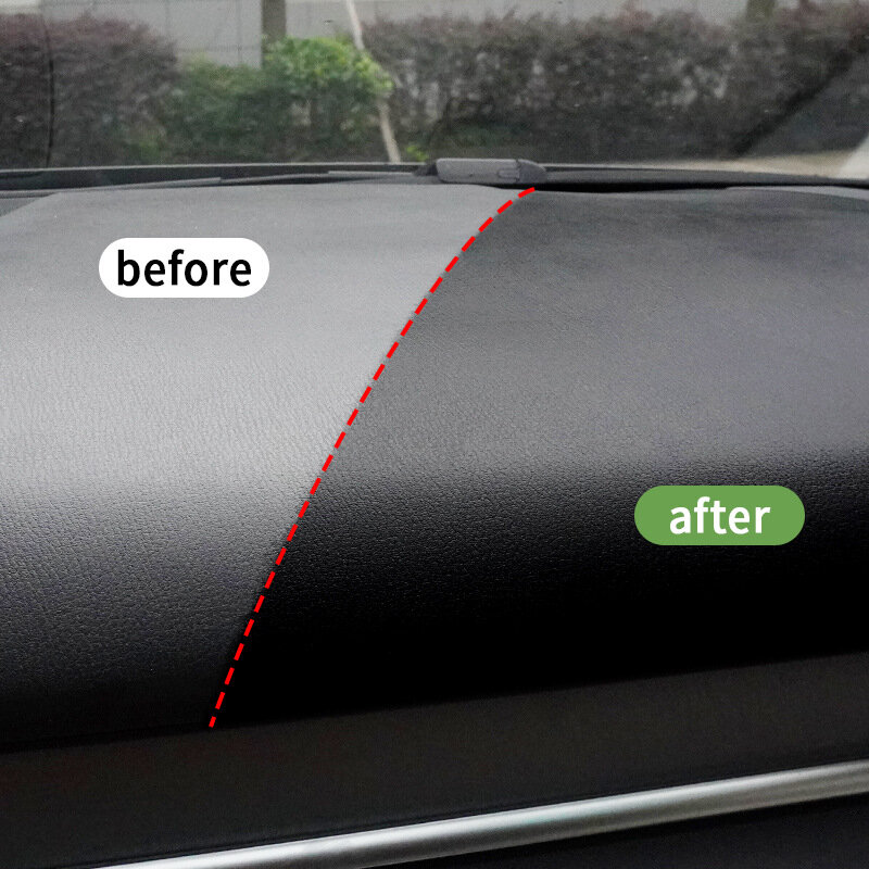 Semprotan pembersih kulit poles, Aksesori Mobil pembersih kembali ke Gloss hitam 50ml/100ml/300ml Renovator plastik Interior mobil