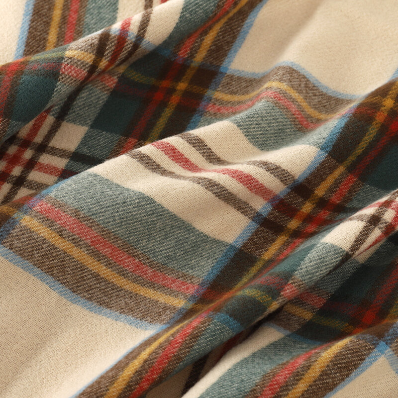 Sciarpa scozzese di lusso inverno caldo Cashmere donna lunga Pashmina Foulard sciarpe femminili Lady nappa scialle avvolge 2022 Design nuovo