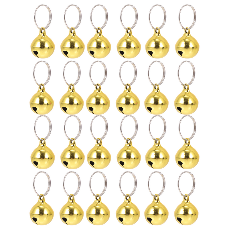 Breloques décoratives en métal pour collier d'entraînement pour petit chien, accessoires de cloche pour animaux de compagnie, 24 pièces