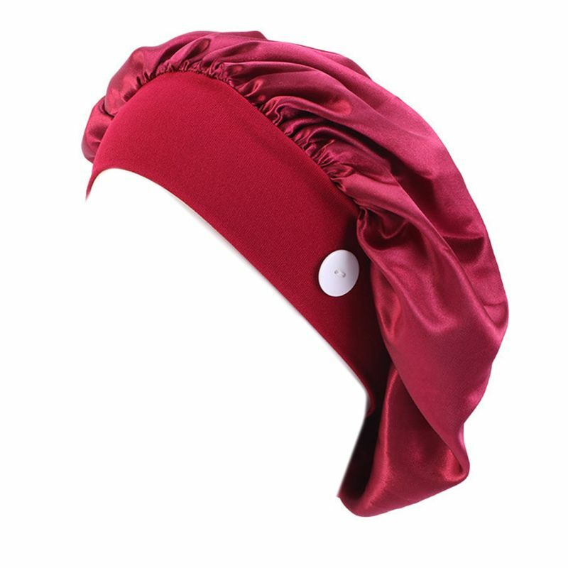 Атласная шапочка унисекс с защитой от затягивания ушей и держателем маски на пуговицах для медсестры-врача