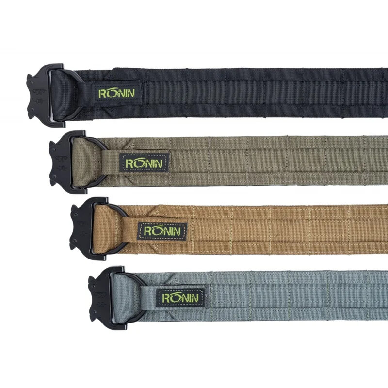 Combat Ronin Style Tactical Molle Belt 1.5 Inch Outdoor Military Hunting Double Layer Belt Molle System Airsoft Belt