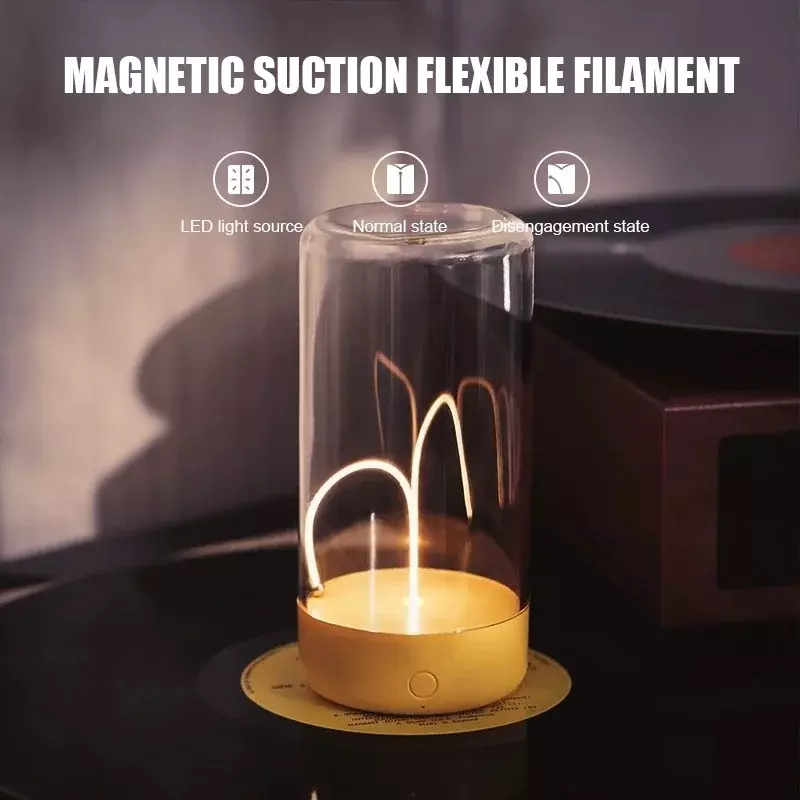 Creative Design Magnetic Light Cordless Minimalism Table Lamp Home Living Room Night Light Outdoor Camping Atmosphere Light