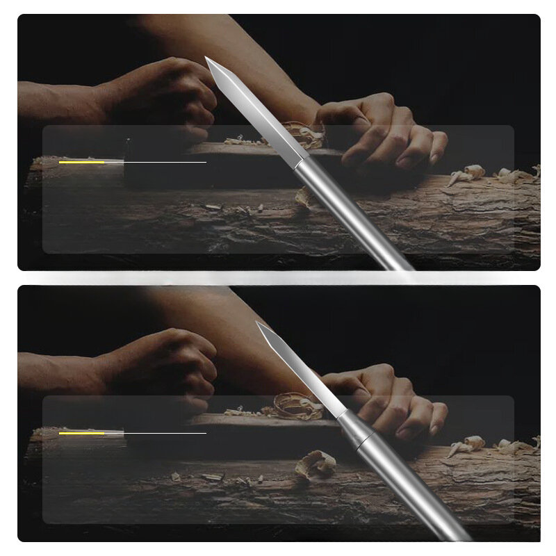 6 szt. Stal wolframowa zestaw nóż do rzeźbienia do grawerowania w kształcie miecza 2.35/3.0mm golonka oliwkowo-bursztynowa frez trzpieniowy frez frez do drewna