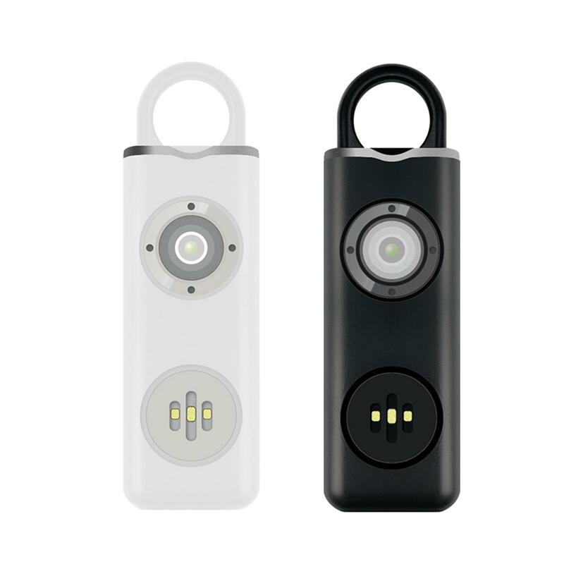 130dB Loud Song Personal Alarm with LED Flashlight Carabiner for Women