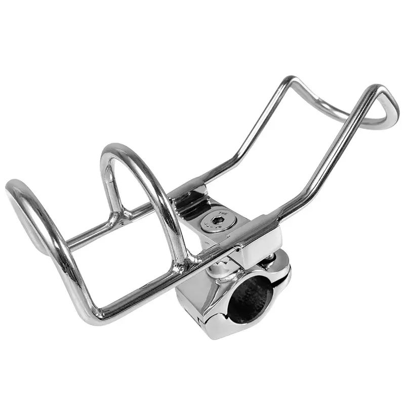 Marine Stainless Steel 316 Fishing Rod Rack Holder Pole Bracket Support Clamp on Rail Mount 25 or 32mm Boat Accessories
