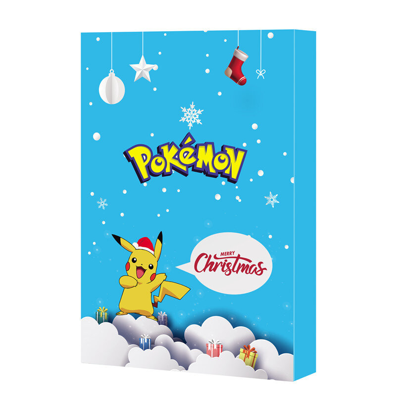 24 szt. Świąteczne figurki Pokemon kalendarz adwentowy pudełko zabawki oryginalne figurki Anime Pikachu dla dzieci Pokémon Gits