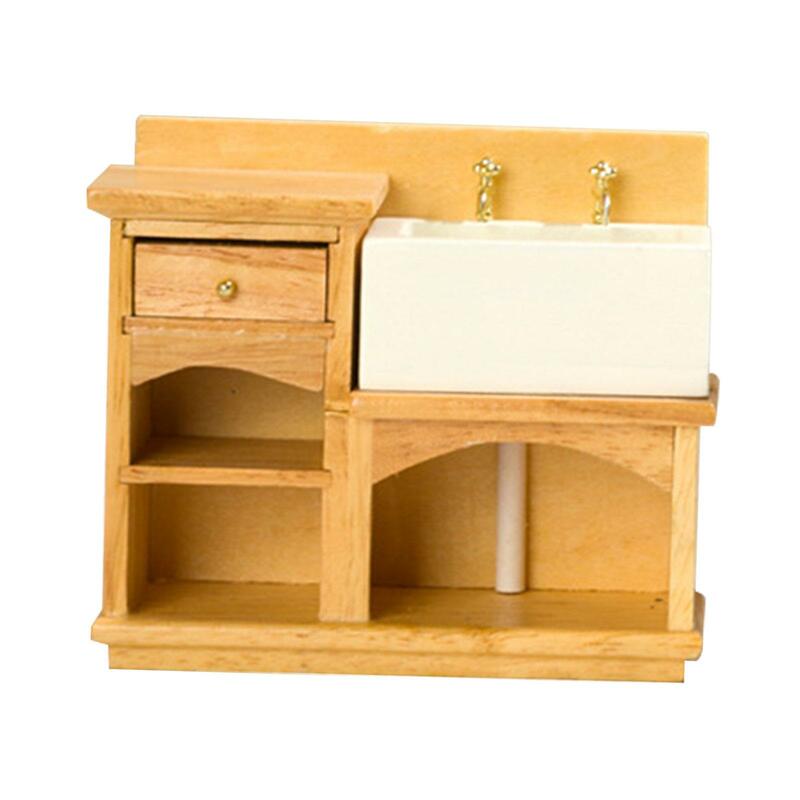 Muebles de gabinete en miniatura 1:12 para favores de fiesta, accesorios de escena, regalos de cumpleaños