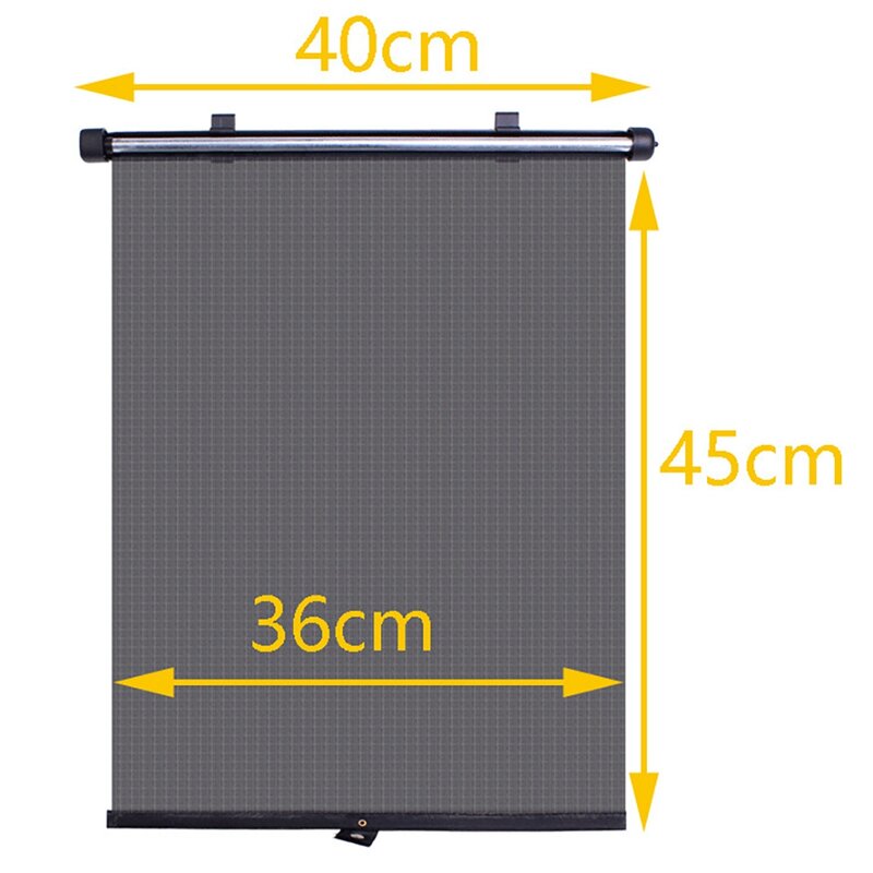 Parasol retráctil de protección solar para coche, cortina lateral a prueba de sol, 2 piezas, 40x45cm