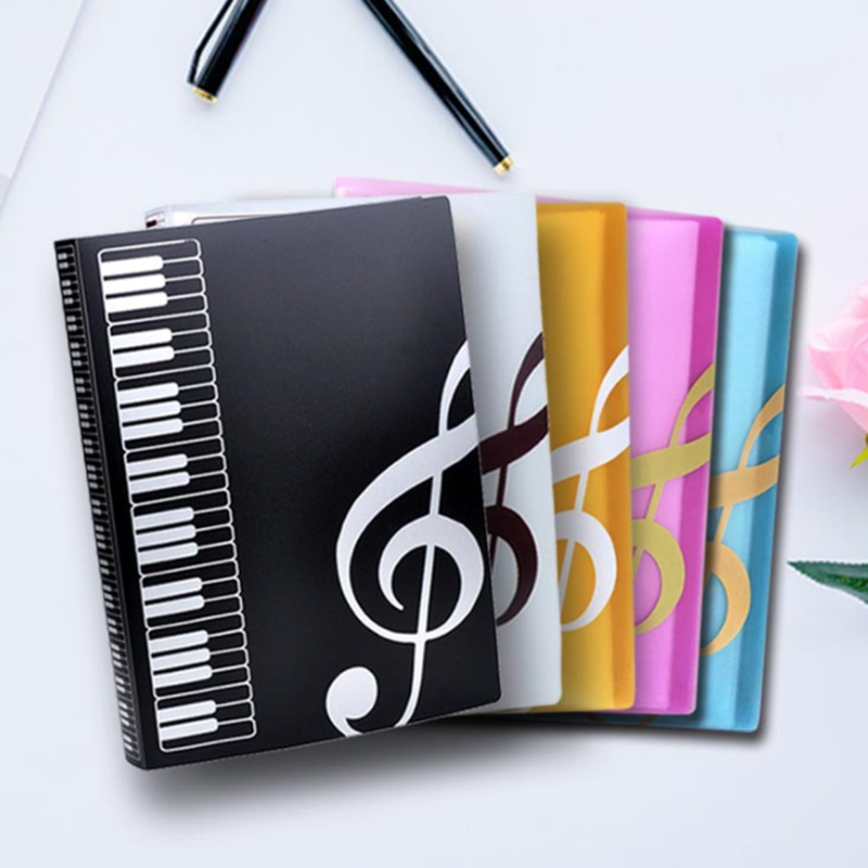 New Multi-layer Music Folder 40 Pages File Plastic Budget Binder Documents Bag Piano Book Desk Organizer  Filing Products