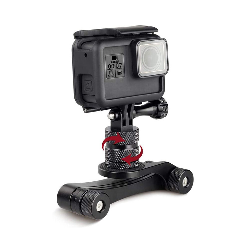 กล้องอลูมิเนียม Mount 360องศาหมุนขาตั้งกล้องอะแดปเตอร์สำหรับ GoPro Sony AKASO Camparki อุปกรณ์เสริม