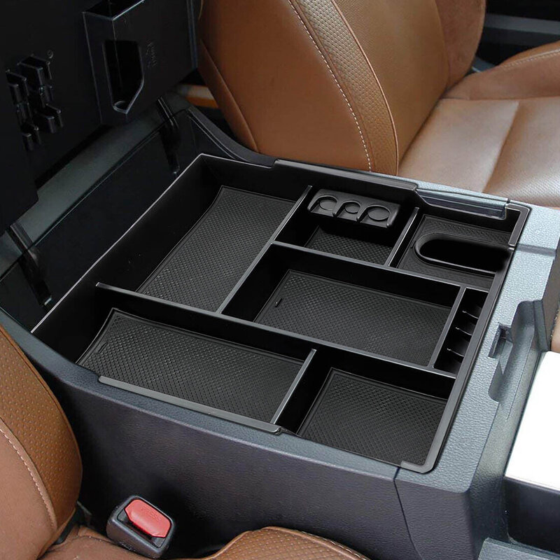 Caja de almacenamiento de reposabrazos para el Interior del coche, bandeja organizadora compatible con Toyota Tundra 2019, 2018, 2017, 2016, 2015, 2014
