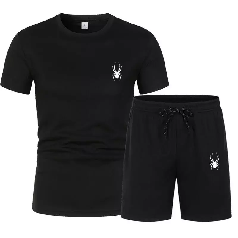 Sportswear Anzug Herren neue Mode T-Shirt Strands horts zweiteilige Sport Fitness Laufen lässige Kurzarm Shorts für Männer