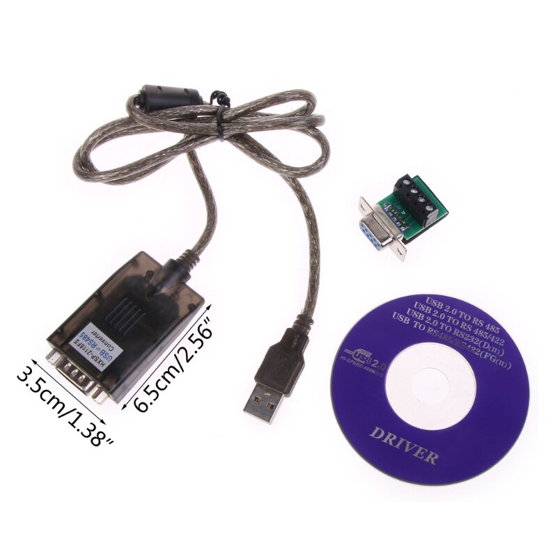 USB to RS485 Converter USB RS-485 Cable Serial DB9 Connector Full Half Duplex PL2303