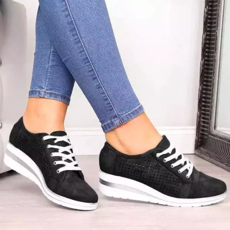 Summer Lady Shoes Women Casual Sneakers Hollow Breathable Women's Running Shoe Outdoor Wedges Platform Trainers Zapatos Mujer
