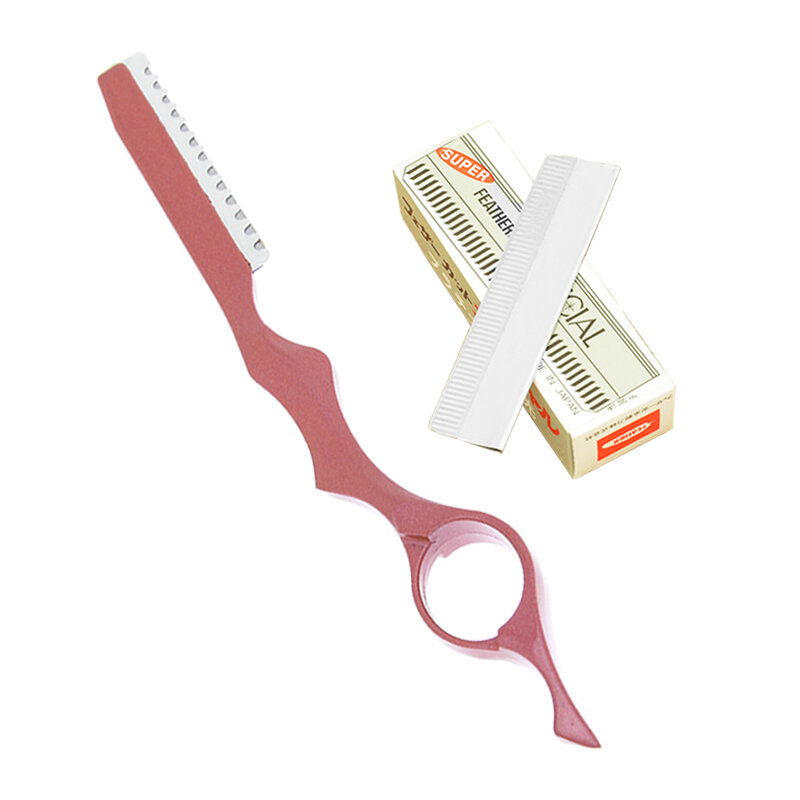 Meisha-プロの理髪店のかみそり,ステンレス鋼の脱毛ナイフ,ブレード付き,アイブロウナイフc0001a