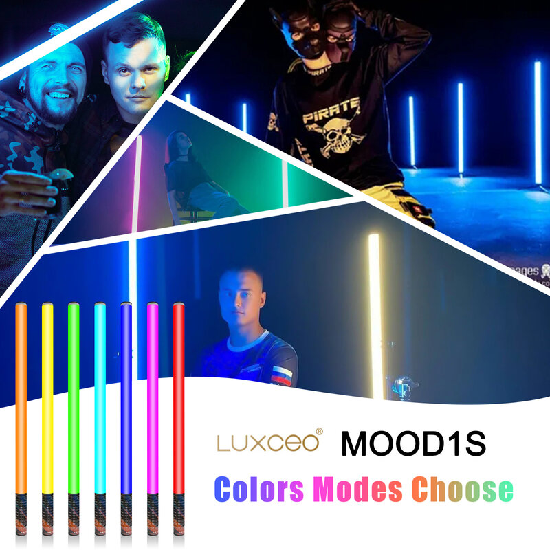 Luxceo Mood1/Stimmung 1s 85cm LED RGB Leucht stab bunte Atmosphäre Lichter Lampe Fotografie Beleuchtung für Auto Zimmer Party Bar Dekor