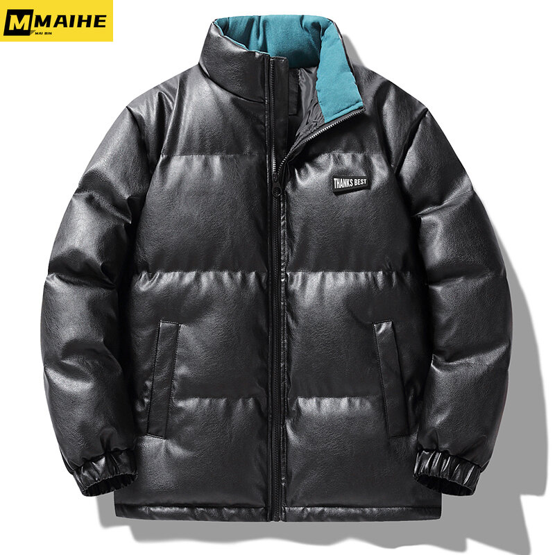 Winter Cotton Jacket For Men's Korean Standing Collar Warm Jacket, Fashionable Casual Windproof And Waterproof Men's Clothing