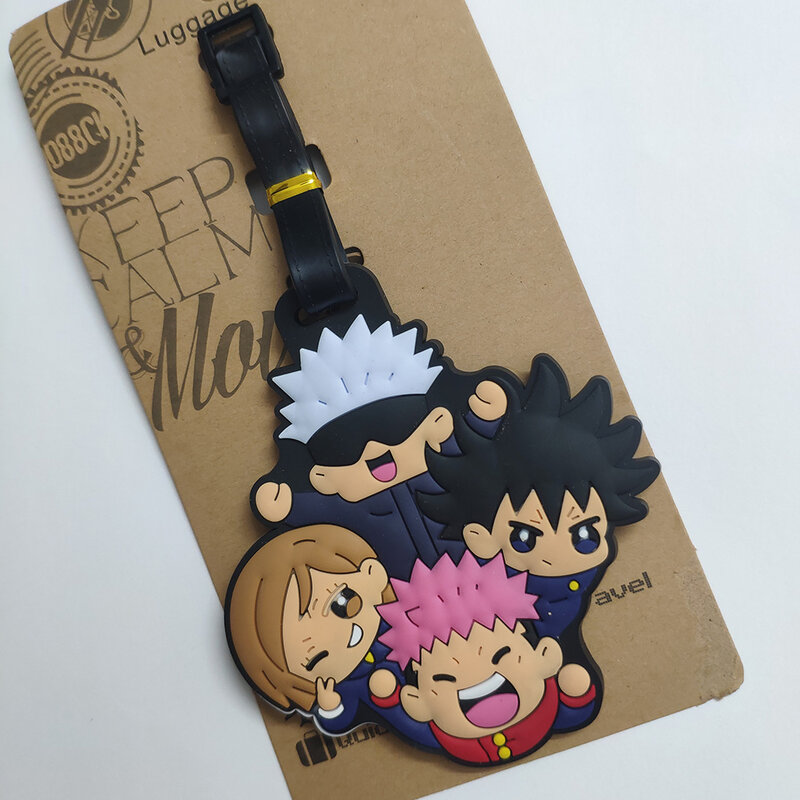 Hot Japanese Anime Luggage Tag Travel Accessories Creative Gift PVC Baggage Label Portable Anti-loss Address Name Tag Wholesale